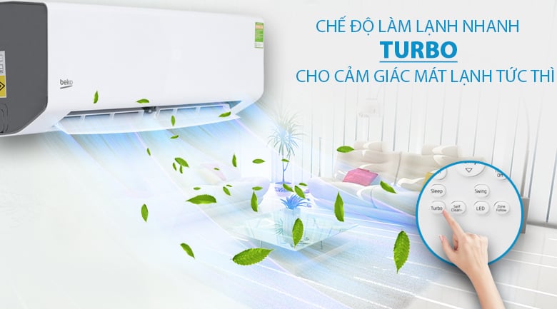 Làm lạnh nhanh - Máy lạnh Beko 1 HP RSSC09CV