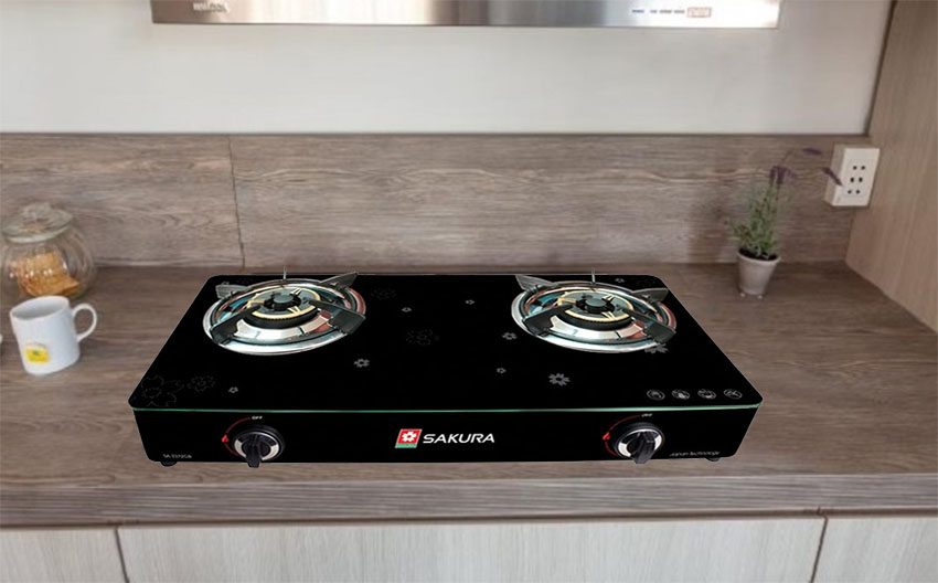 Bếp gas Sakura SA-2372GB với thiết kế sang trọng