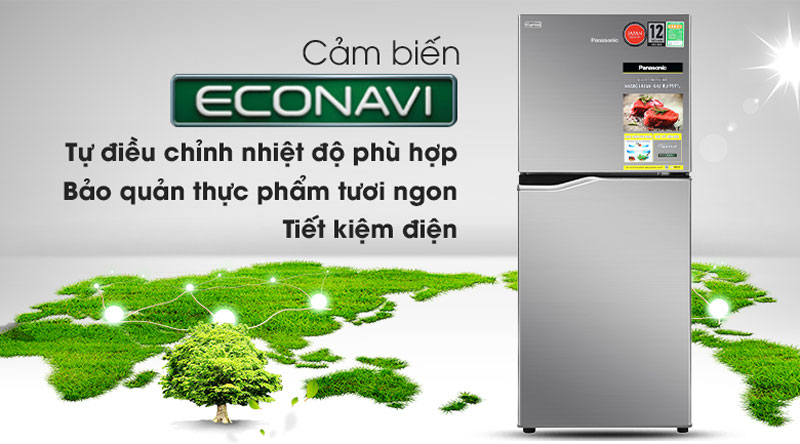 Tủ lạnh Panasonic Inverter 170 lít NR-BA190PPVN - Cảm biến Econavi