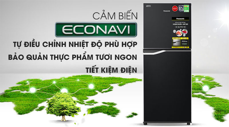 Tủ lạnh Panasonic Inverter 167 lít NR-BA189PKVN cảm biến econavi