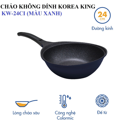  Chảo chống dính lòng sâu Colormic KOREA KING KW-24CI (24cm) 