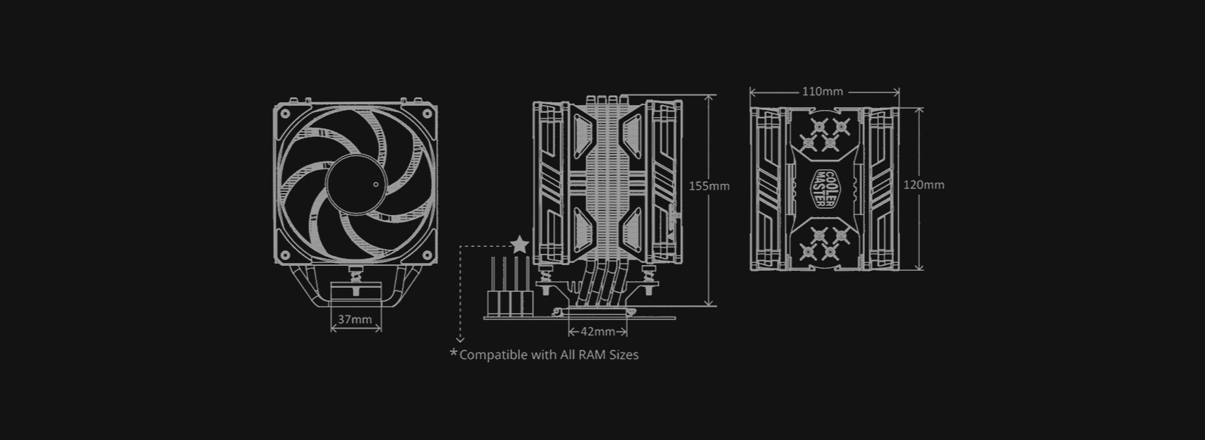 Tản nhiệt khí Cooler Master HYPER 212 ARGB TURBO