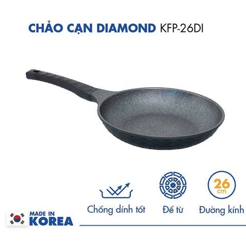  CHẢO CẠN CHỐNG DÍNH DIAMON KOREA KING KFP - 26DI 