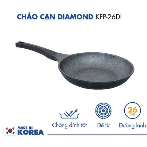  CHẢO CẠN CHỐNG DÍNH DIAMON KOREA KING KFP - 26DI 