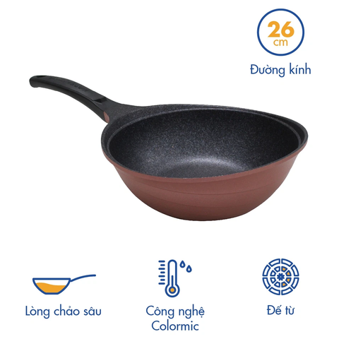  Chảo chống dính lòng sâu Colormic KOREA KING KW-26CI (26cm) 