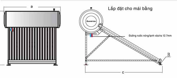 Máy nước nóng năng lượng mặt trời Ariston Eco 1614