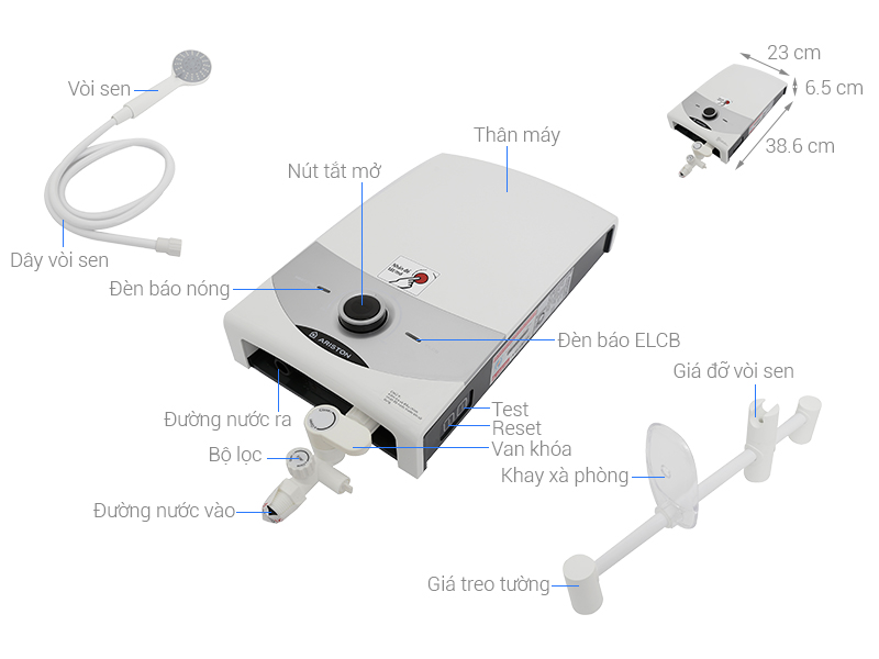 Thông số kỹ thuật Máy nước nóng Ariston SM45E-VN