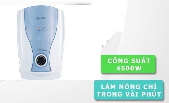 Máy nước nóng Centon CP0077EP EMC xanh làm nóng trực tiếp, tiết kiệm điện năng