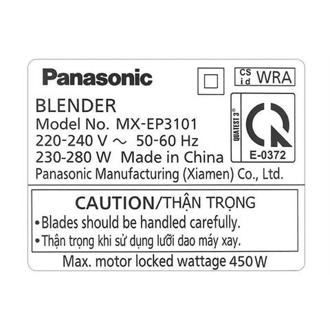  Máy xay sinh tố PANASONIC MX EP3171 