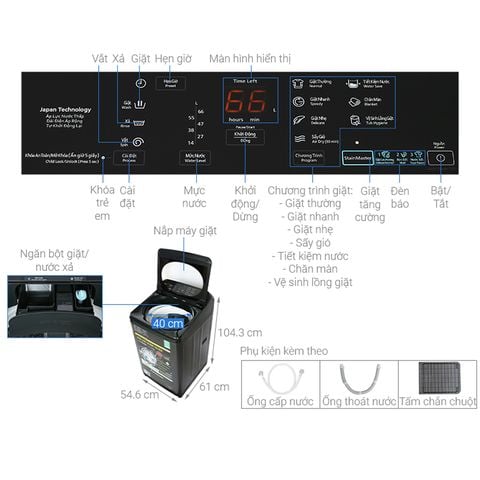  Máy giặt PANASONIC NA F85A9BRV 