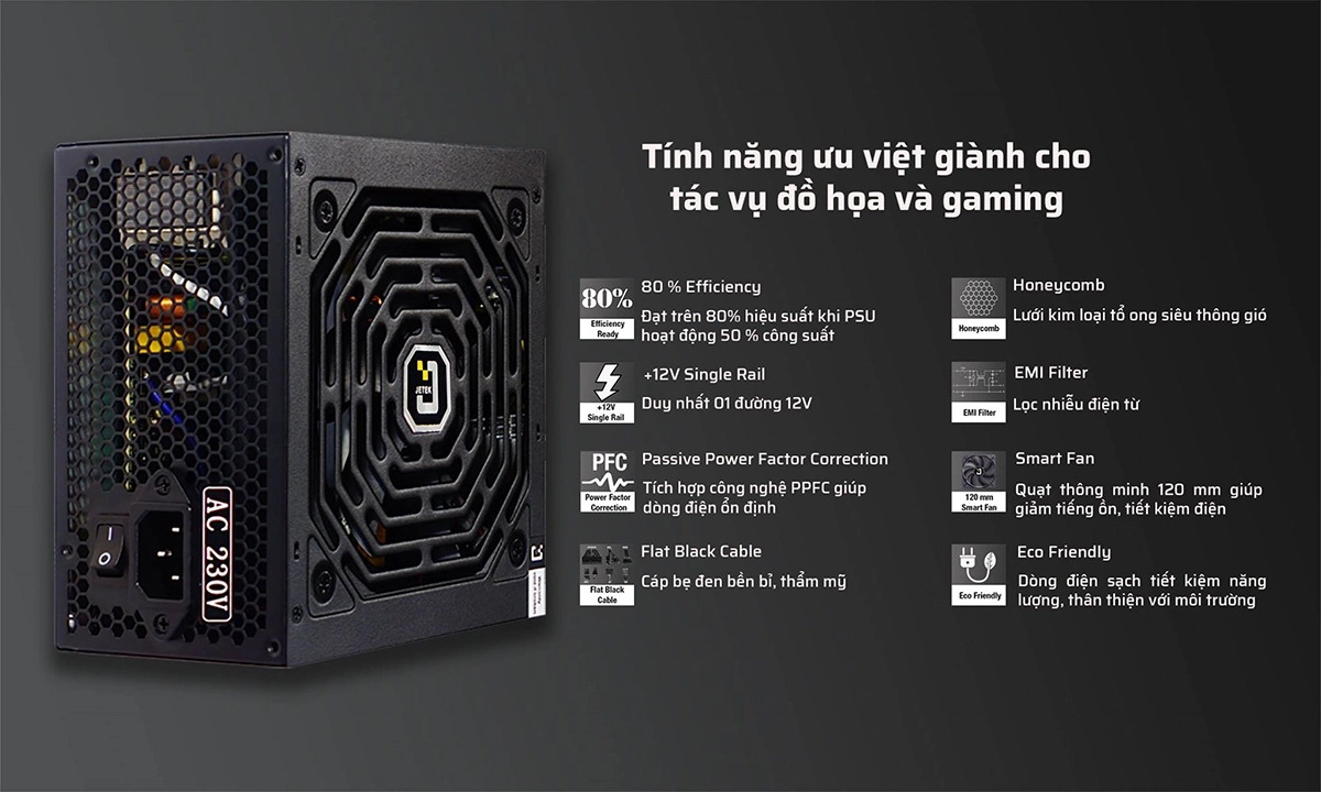 Nguồn máy tính JETEK J650 650W