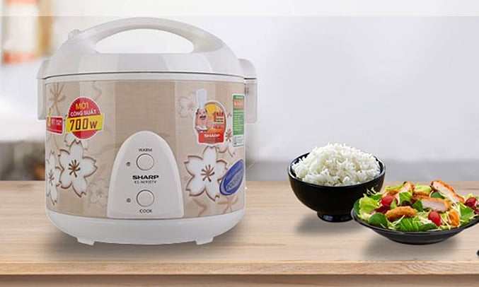 Nồi cơm điện Sharp KS-N191ETV giữ ấm được 5h