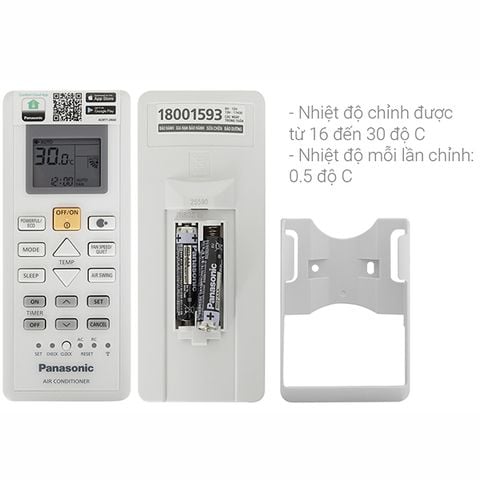  Máy lạnh PANASONIC Inverter RU12AKH-8 (1.5 HP) 