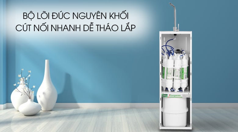 Bộ lọc nguyên khối - Máy lọc nước RO điện phân Kangaroo KG100ES 7 lõi