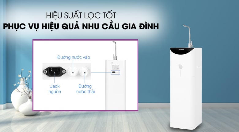 Hoạt động hiệu quả - Máy lọc nước RO điện phân Kangaroo KG100ES 7 lõi