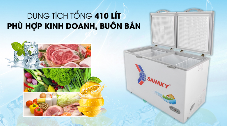 Dung tích lớn - Tủ đông Sanaky VH 5699HY 