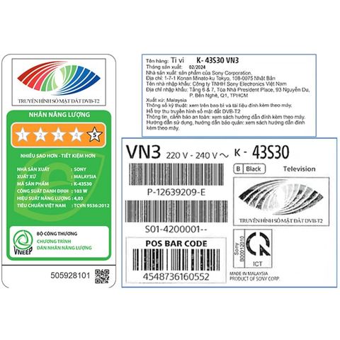  Google Tivi SONY 4K 43 inch 43S30 VN3 