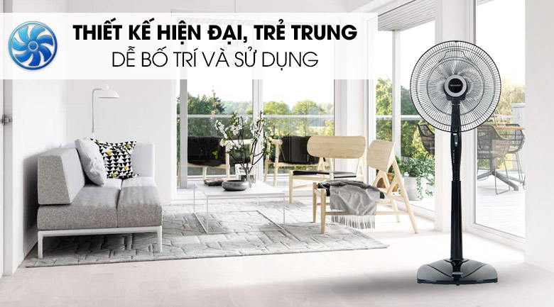 Thiết kế sang trọng - Quạt đứng Sharp PJ-S40RV-DG Thiết kế sang trọng - Quạt đứng Sharp PJ-S40RV-DG