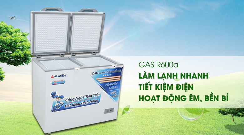 Gas R600a - Tủ đông Alaska 250 lít BCD-3068C