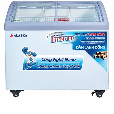  Tủ đông kính cong ALASKA Inverter KC-210CI (210 lít) 