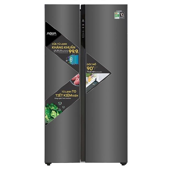  Tủ Lạnh Aqua Inverter 541 lít AQR S541XA(BL) 