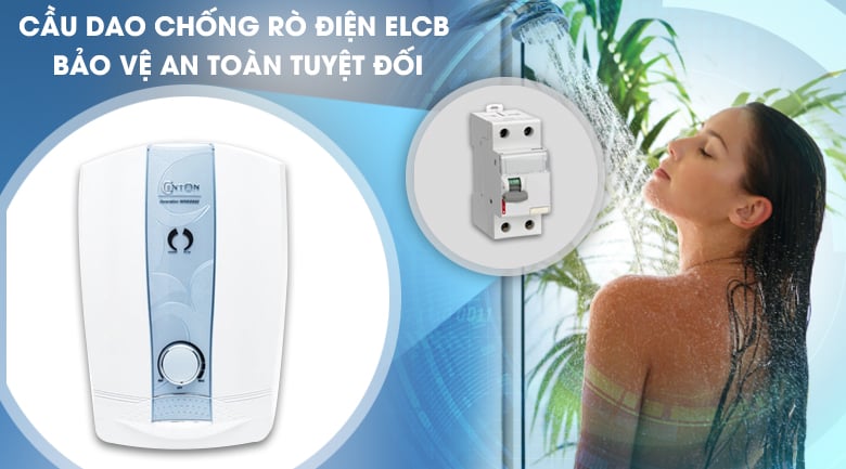 Cầu dao chống rò điện ELCB - Máy nước nóng Centon 8998E 4.5 kW