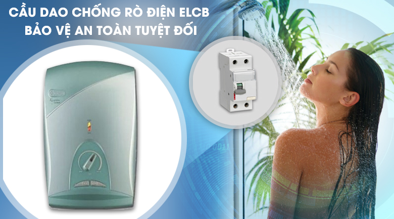 Cầu dao chống rò điện ELCB - Máy nước nóng Centon KS500E SOLID 4.5 kW