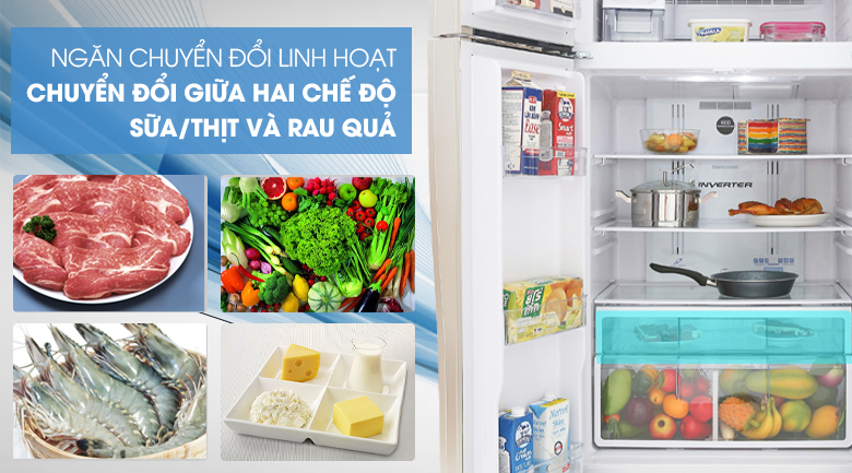 Ngăn trữ Fresh select - Tủ lạnh Hitachi Inverter 509 lít R-FW650PGV8 GBK Ngăn trữ Fresh select - Tủ lạnh Hitachi Inverter 509 lít R-FW650PGV8 GBK