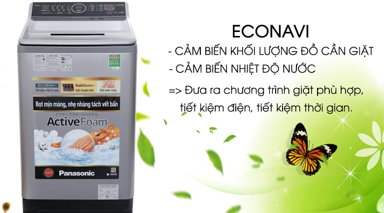 Cảm biến Econavi - Máy giặt Panasonic 10 kg NA-F100V5LRV