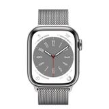  Apple Watch Series 8 Silver Stainless Steel Case with Milanese Loop 