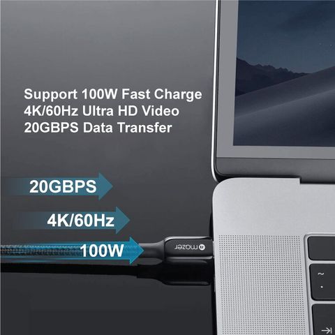  Cáp Mazer Infinite LINK 3 Pro Cable USB-C TO USB-C HDMI4K/60Hz (2.5m) 