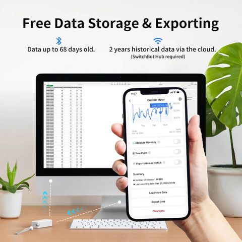 Cảm biến nhiệt độ & độ ẩm SwitchBot Thermo-Hygrometer