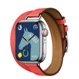  Apple Watch Hermès Series 8 Silver Stainless Steel Case with Attelage Double Tour 
