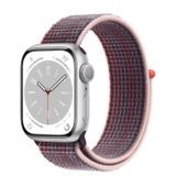 Apple Watch Series 8 Silver Aluminum Case with Sport Loop
