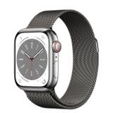  Apple Watch Series 8 Silver Stainless Steel Case with Milanese Loop 