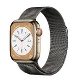 Apple Watch Series 8 Gold Stainless Steel Case with Milanese Loop 
