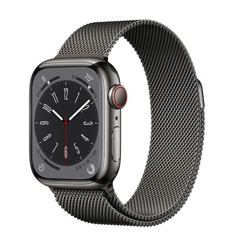 Apple Watch Series 8 Graphite Stainless Steel Case with Milanese Loop