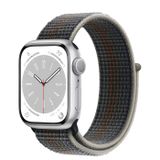 Apple Watch Series 8 Silver Aluminum Case with Sport Loop