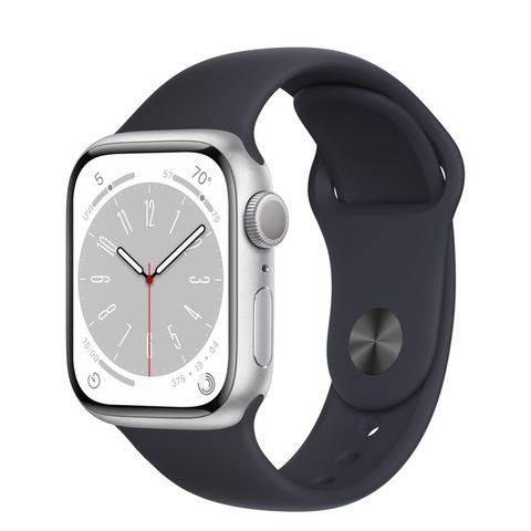 Apple Watch Series 8 Silver Aluminum Case with Sport Band