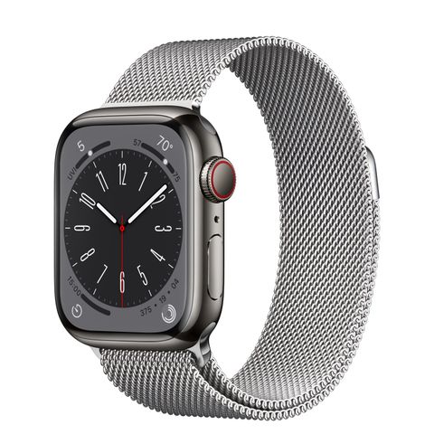 Apple Watch Series 8 Graphite Stainless Steel Case with Milanese Loop