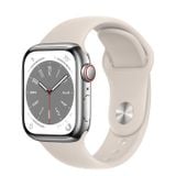  Apple Watch Series 8 Silver Stainless Steel Case with Sport Band 