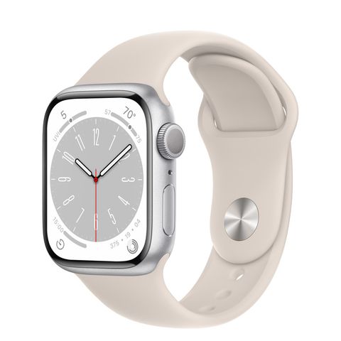 Apple Watch Series 8 Silver Aluminum Case with Sport Band