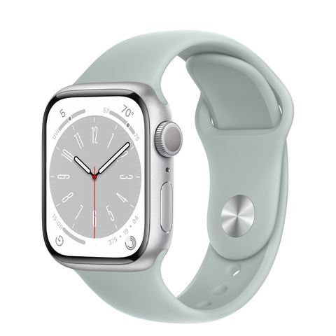 Apple Watch Series 8 Silver Aluminum Case with Sport Band