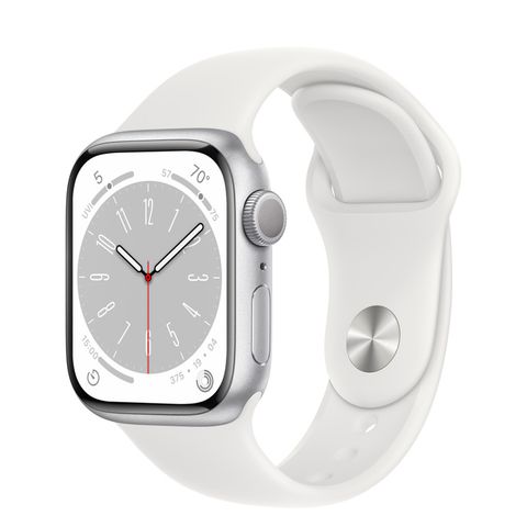 Apple Watch Series 8 Silver Aluminum Case with Sport Band