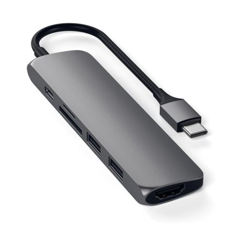  Adapter chuyển đổi Satechi Slim Aluminum Type-C Multi-Port 6in1 4K V2 