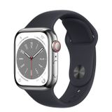  Apple Watch Series 8 Silver Stainless Steel Case with Sport Band 