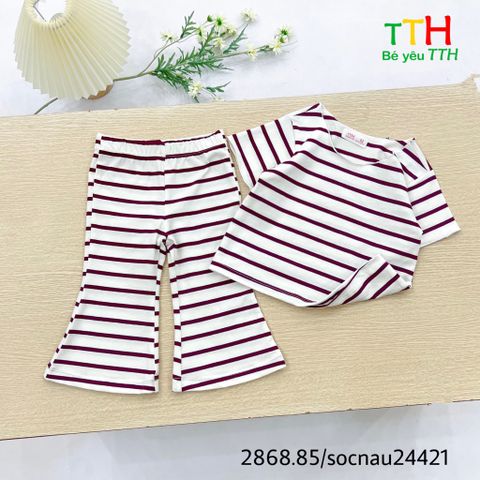  Set thun quần loe cho bé 2-8t 