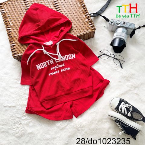  BỘ THUN BÉ GÁI HOODIE 2-8 