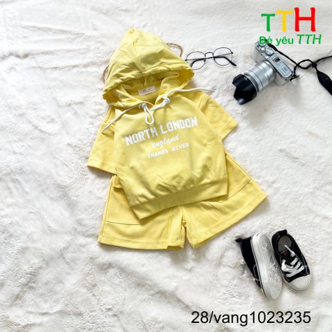  BỘ THUN BÉ GÁI HOODIE 2-8 