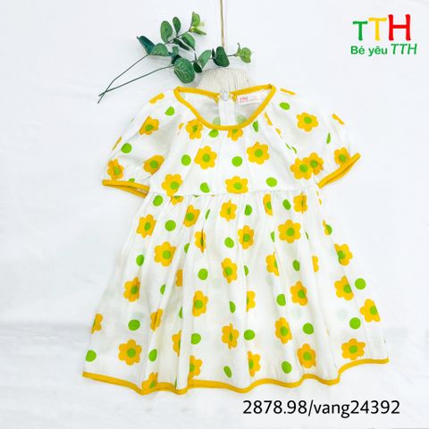  ĐẦM VIỀN CỔ BÉ GÁI 2-8t 